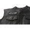 Let's Ride Patch - Iron on Patch - 4x1.5 inch shown on leather vest