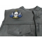 Libra Skull Zodiac Sign Patch, Skull Patches shown on leather vest