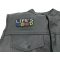Life's Good Patch | Embroidered Patches Life's Good Patch - 3.5x1.5 inch. Embroidered Iron on Patch shown on leather vest