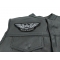 Live Fast Ride Hard Skull Patch Live Fast Ride Hard Skull Patch, Biker Skull Patches shown on leather vest