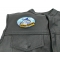 Marlin Gone Fishing Small Patch | Embroidered Patches Marlin Gone Fishing Small Patch - 3.5x2.5 inch. Embroidered Iron on Patch shown on leather vest