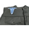 Medic Symbol Patch Blue Medic Symbol Patch Blue - 4x3.8 inch. Embroidered Iron on Patch shown on leather vest