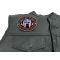 Molon Labe 2nd Amendment Patch | Embroidered Patches Molon Labe Spartan Helmet, The Right to Keep and Bear Arms Shall Not Be Infringed Patch - 4x4 inch. Embroidered Iron on Patch shown on leather vest