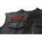 Never Trust Anything That Bleeds 5 Days Patch, Funny Saying Patches shown on leather vest