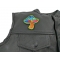 Peace Mushroom Patch Psychedelic Hippie | Embroidered Patches Peace Mushroom Patch Psychedelic Hippie - 3x3.25 inch. Embroidered Iron on Patch shown on leather vest