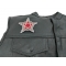 Pentagram Patch Witch Pentagram Patch, Iron on Patches shown on leather vest
