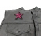 Pink Star Patch | Embroidered Patches Pink Star Patch, Iron on Patches shown on leather vest