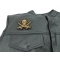 Pirate Sword Skull Patch | Embroidered Patches Pirate Sword Skull Patch, Skull Patches shown on leather vest