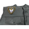 Police Patch | Embroidered Patches  shown on leather vest