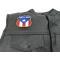 Puerto Rico Shield Flag Patch | Embroidered Patches Puerto Rico Shield Flag Patch - 2.75x2.75 inch. Embroidered Iron on Patch shown on leather vest