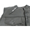 Reflective Lightning Bolt Left Patch - 1.25x5 inch shown on leather vest
