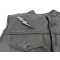 Reflective Lightning Bolt Right Patch | Embroidered Patches Reflective Lightning Bolt Right Patch - 1.25x5 inch shown on leather vest