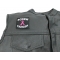 Screw Cancer Patch | Embroidered Patches Screw Cancer Patch - 2.5x2.5 inch. Embroidered Iron on Patch shown on leather vest
