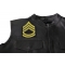 Sergeant First Class Army Patch  shown on leather vest