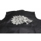 Sideways Wolf Large Back Patch Stark Wolf Patch, Large Animal Patches for Jackets shown on leather vest