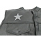 Silver Star Patch | Embroidered Patches Silver Star Patch, Iron on Patches shown on leather vest