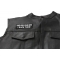 Some Girls Chase Boys I Race Them Patch, Biker Saying Patches shown on leather vest