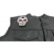 Sugar Skull Spades Small Patch Sugar Skull Patch, Skull Patches shown on leather vest