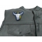Taurus Skull Zodiac Sign Patch Taurus Skull Zodiac Sign Patch, Skull Patches shown on leather vest