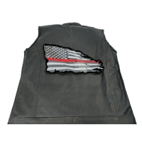 Thin Red Line American Tattered Flag Large Back Patch
