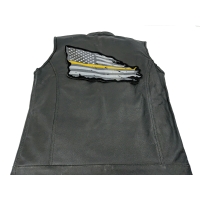 Thin Yellow Line American Tattered Flag Large Back Patch