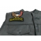 Us POW MIA Upwing Eagle Rocker Small Patch | US POW MIA Military Veteran Patches US POW MIA Upwing Eagle Rocker Small Patch - 4x5 inch. Embroidered Iron on Patch shown on leather vest