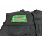 Will Defend Border Patrol Patch In Green | Embroidered Patches I Will Defend My Faith Country Honor Patrol Patch In Green - 4x2.6 inch Embroidered Iron on Patch shown on leather vest