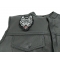 Wolf Small Iron on Patch Wolf Small Iron on Patch - 3x4.5 inch. Embroidered Iron on Patch shown on leather vest