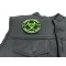 Zombie OutBreak Response Team Green Patch | Embroidered Patches Zombie OutBreak Response Team Green Patch - 3.5x3.5 inch. Embroidered Iron on Patch shown on leather vest