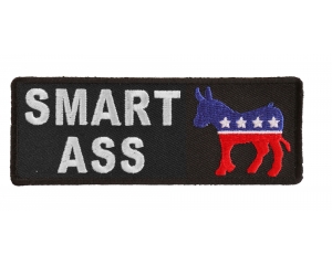 Smart Ass Patch Democratic Donkey | Embroidered Patches