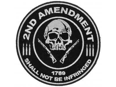 2nd Amendment Skull 1789 Small Patch | US Military Veteran Patches