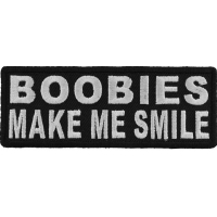 Boobies Make Me Smile Patch | Embroidered Patches