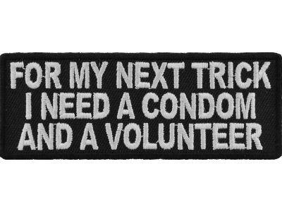 Condom And Volunteer Trick Patch | Embroidered Patches
