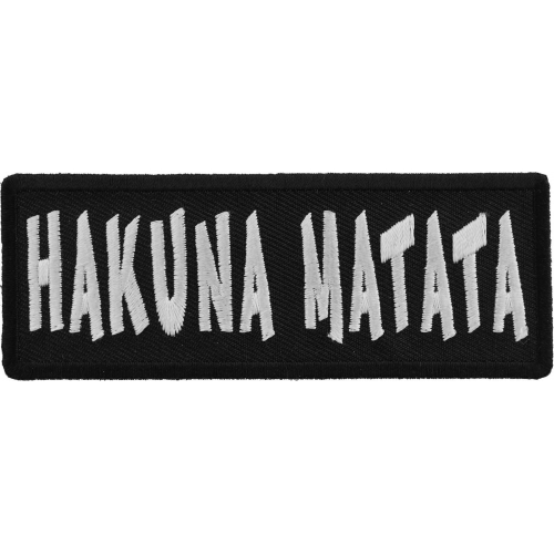 Patch Iron-On Hakuna Matata Embroidered Patch Tag 