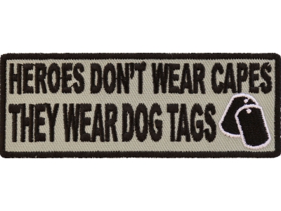 Heroes Don't Wear Capes Patch In Army Green | US Military Veteran Patches