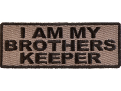 Embroidered I Am My Brother's Keeper Red Sew or Iron on Patch Biker Patch Embroidered I Am My Brother's Keeper Red Sew or Iron on Patch Biker Patch
