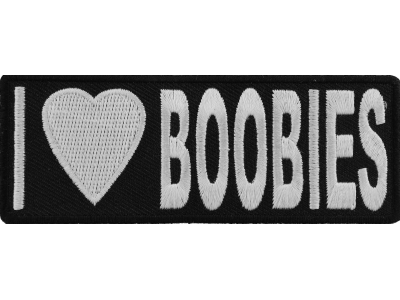I Love Boobies Fun Patch | Embroidered Patches