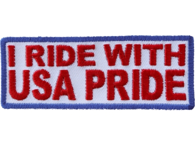 I Ride With USA Pride Patch