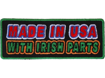 Made In USA With Irish Parts Patch | Embroidered Patches