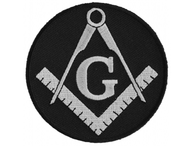 Mason Symbol Black White Patch | Embroidered Patches