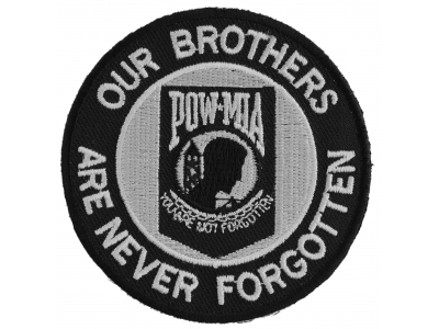 Our Brothers Are Never Forgotten Patch Small | US Military Veteran Patches