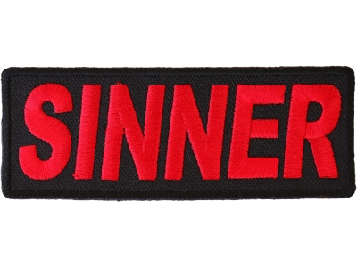 Sinner Patch | Embroidered Patches