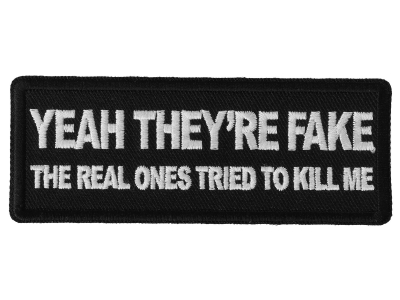 Yeah They're Fake The Real Ones Tried to Kill me Breast Cancer Patch