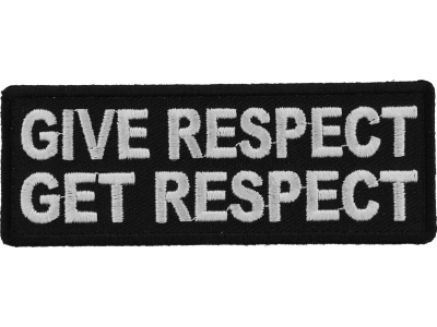 Give Respect Get Respect Patch