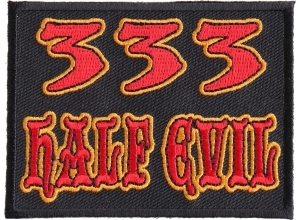 333 Half Evil Patch | Embroidered Patches
