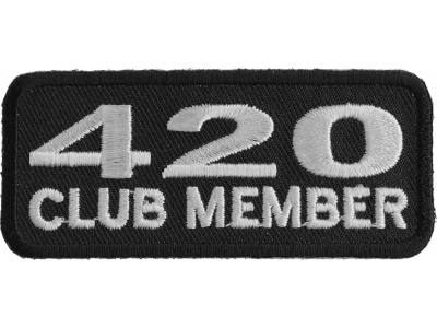 420 Club Member Funny Stoner Patch | Embroidered Pot Patches