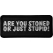 Are You Stoned or Just Stupid Funny Patch