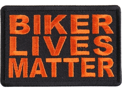 Biker Lives Matter Orange Patch