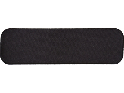 Black 10 Inch Straight Blank Patch | Embroidered Patches