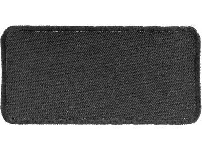 Black 4 Inch Rectangular Blank Patch | Embroidered Patches